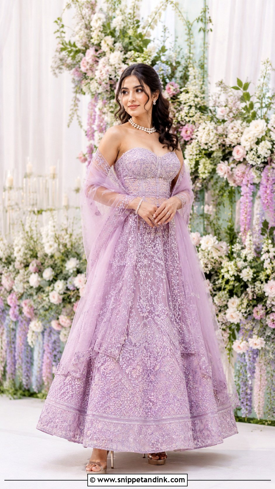 Lavender Lehenga For Bride - Snippet and Ink - 25 Sangeet Outfit for Bride Ideas