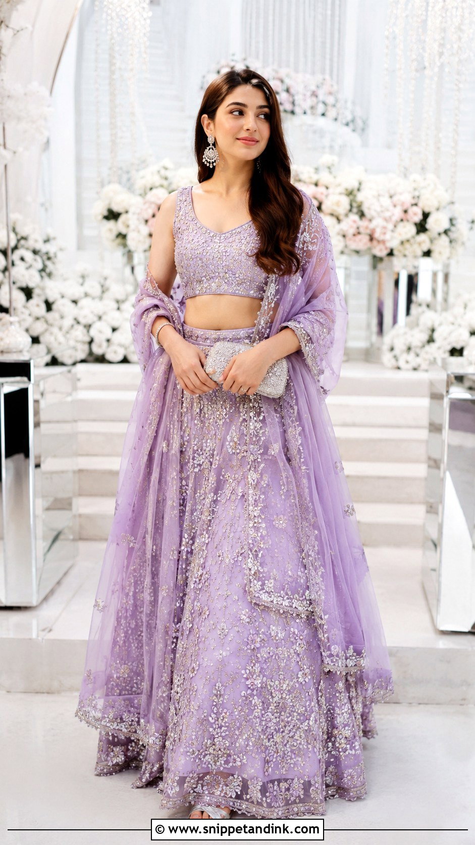 Lavender Lehenga Ring Ceremony Outfit - Snippet and Ink - 30 Ring Ceremony Outfit Ideas