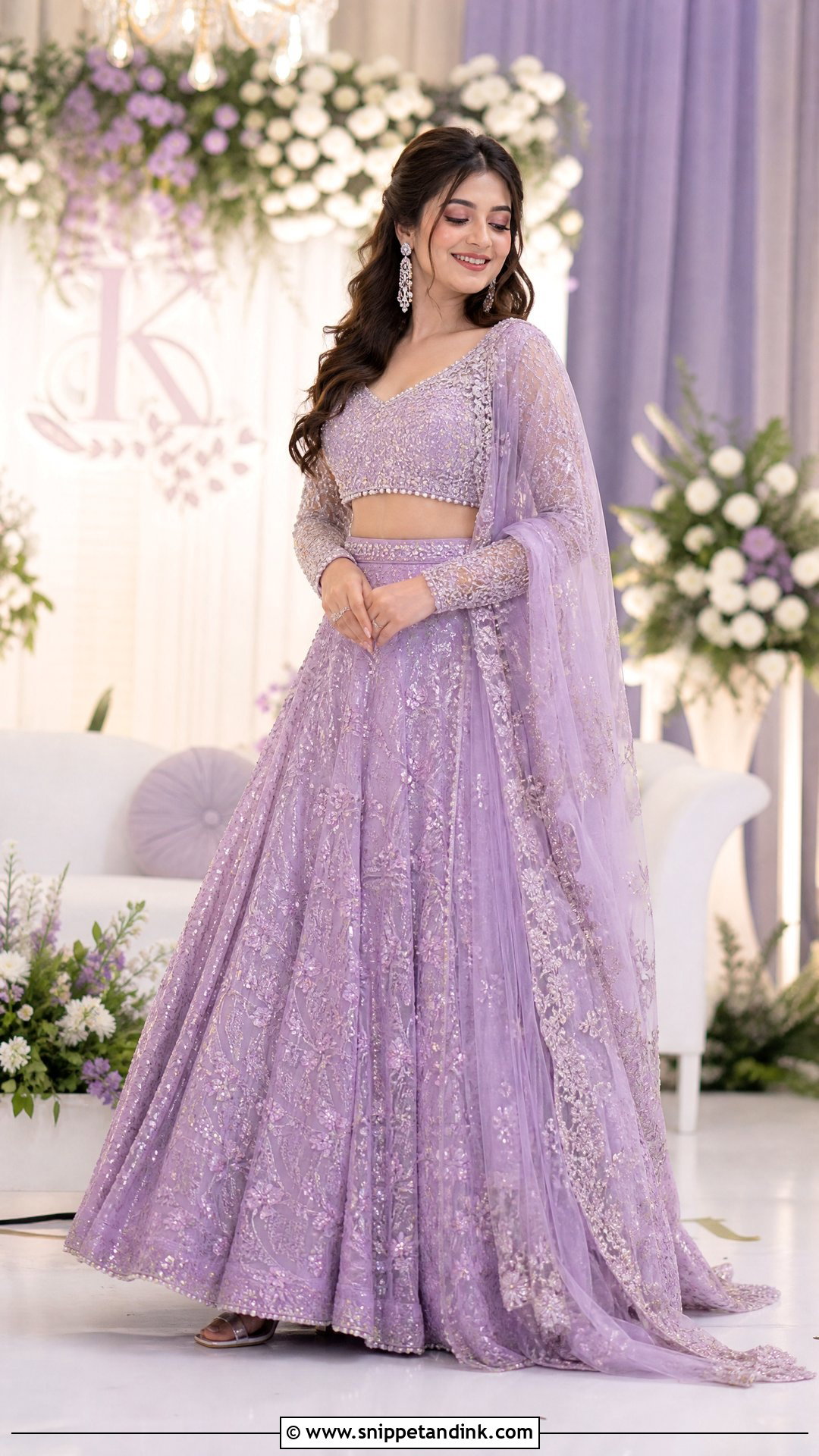 Lavender Lehenga Sangeet Dress - Snippet and Ink - 25 Sangeet Dress for Bride Ideas