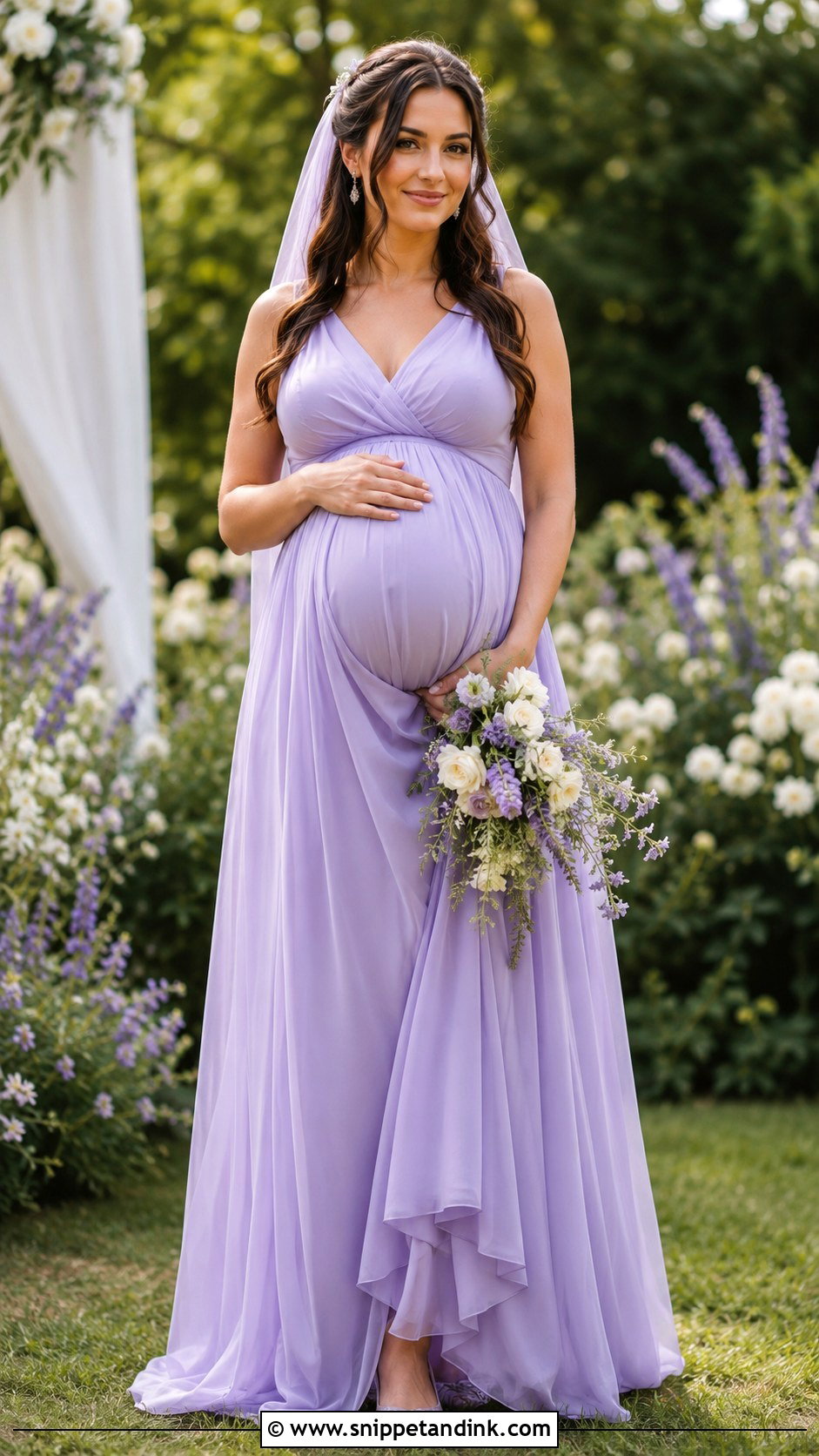 Lavender Maternity Wedding Dress - Snippet and Ink - 30 Lavender Wedding Dress Ideas