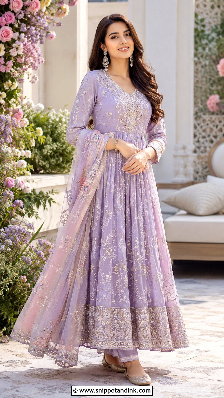 Lavender Mehendi Outfit - Snippet and Ink - 35 Mehendi Outfits