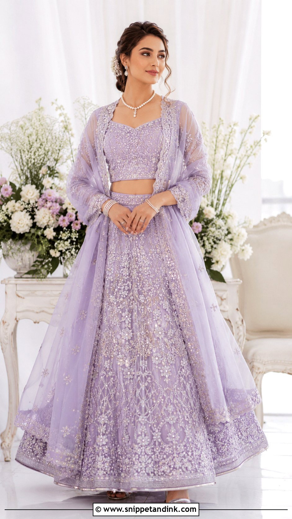 Lavender Nikah Lehenga Outfit - Snippet and Ink - 25 Nikha Outfits for Bride