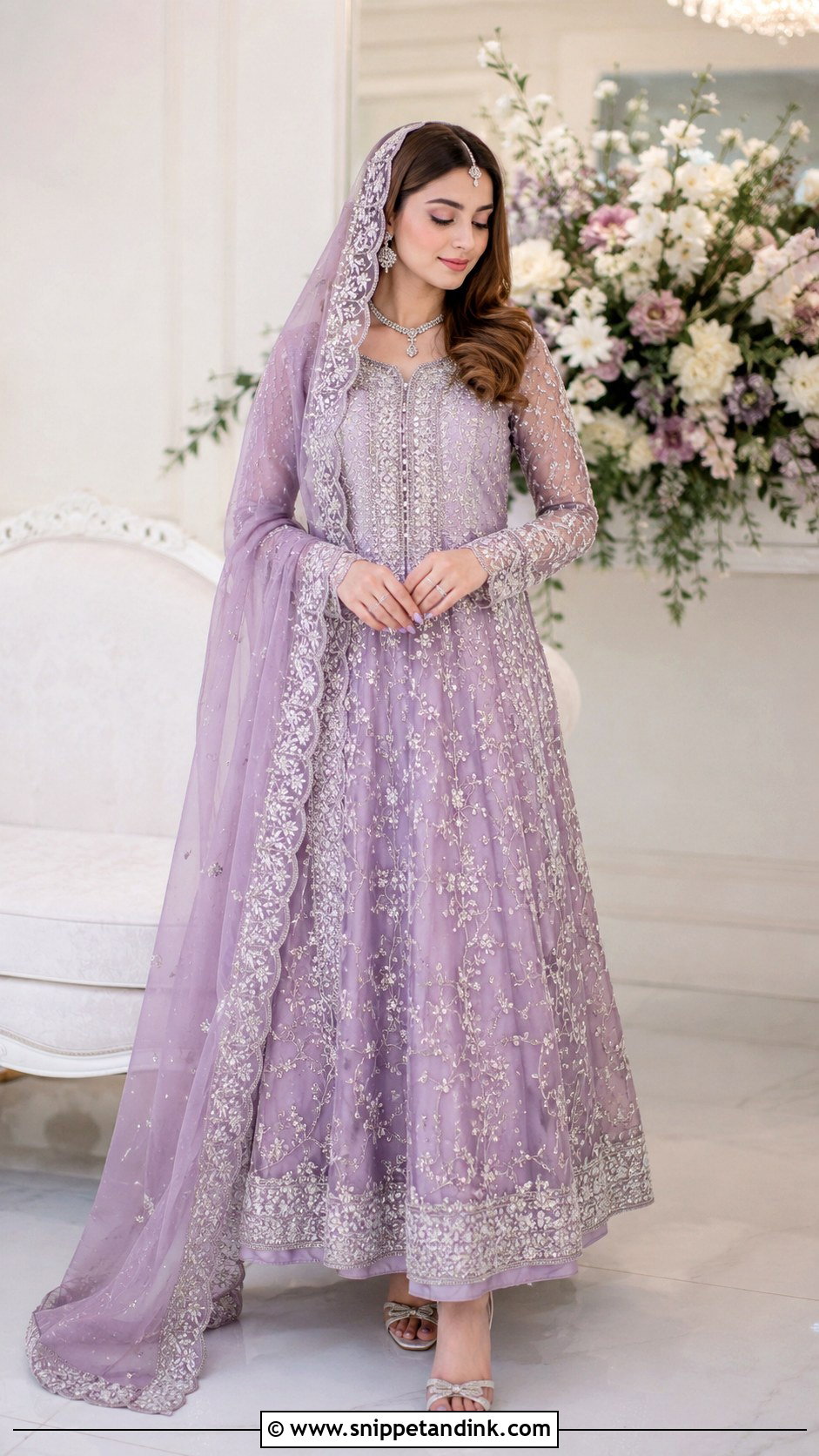 Lavender Nikkah Dress - Snippet and Ink - 30 Nikkah Dress for Bride Ideas