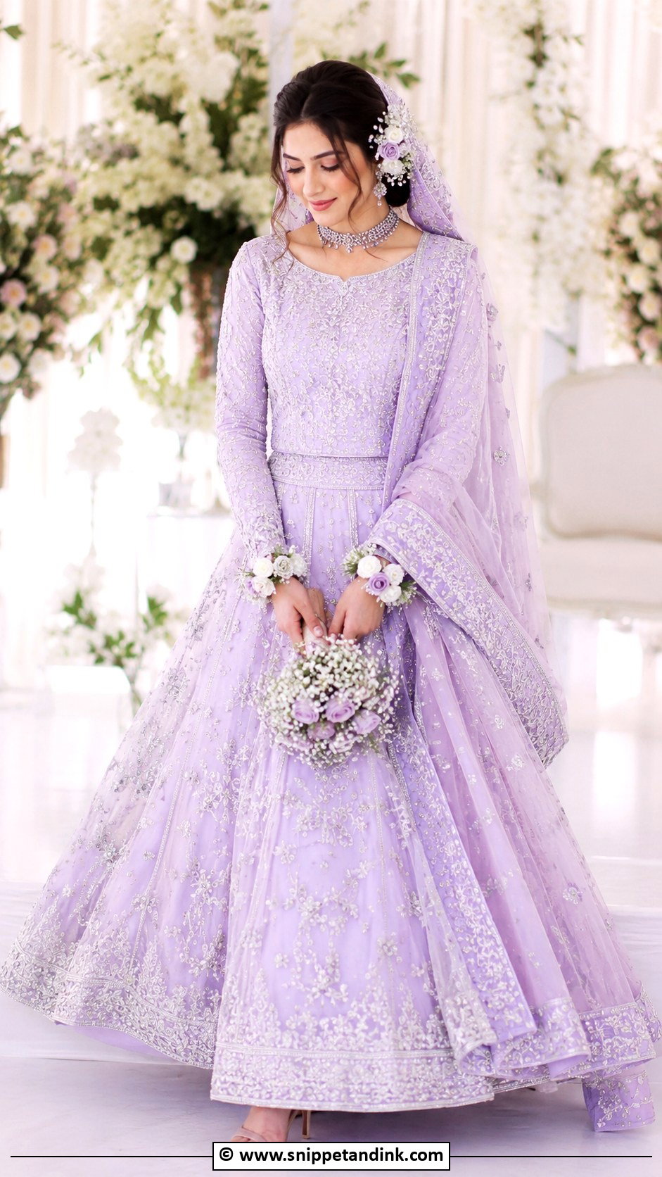 Lavender Nikkah Lehenga Outfit - Snippet and Ink - 35 Nikkah Dress Ideas