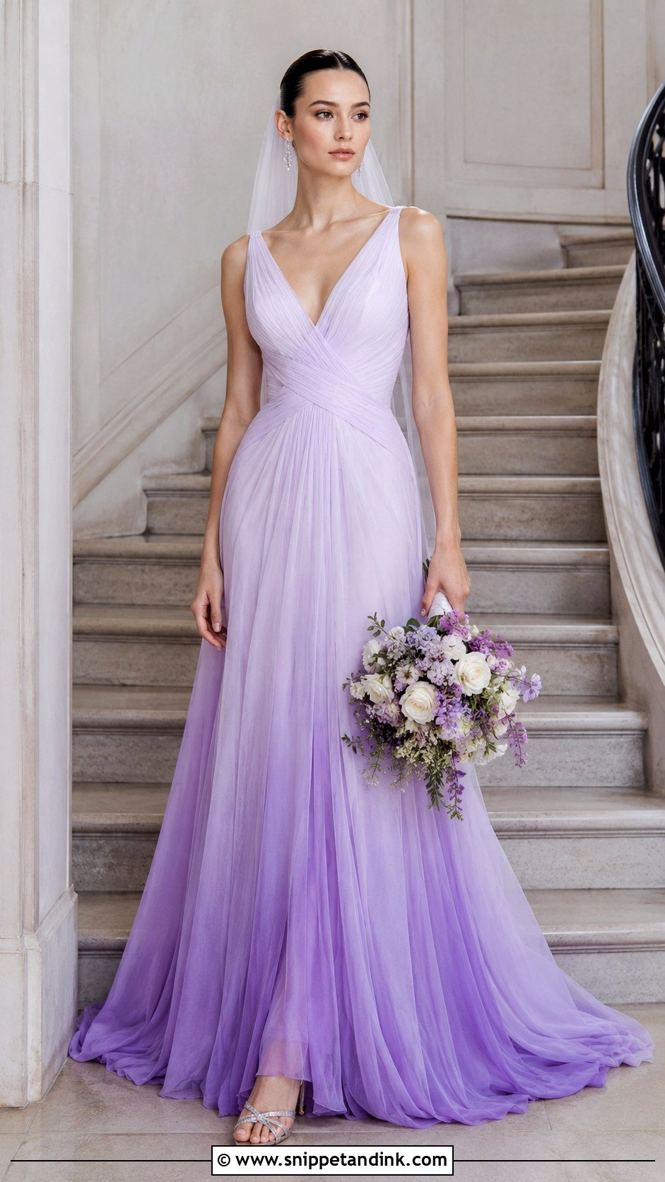 Lavender Ombre Bridal Dress - Snippet and Ink - 20 Lavender Bridal Dress Ideas