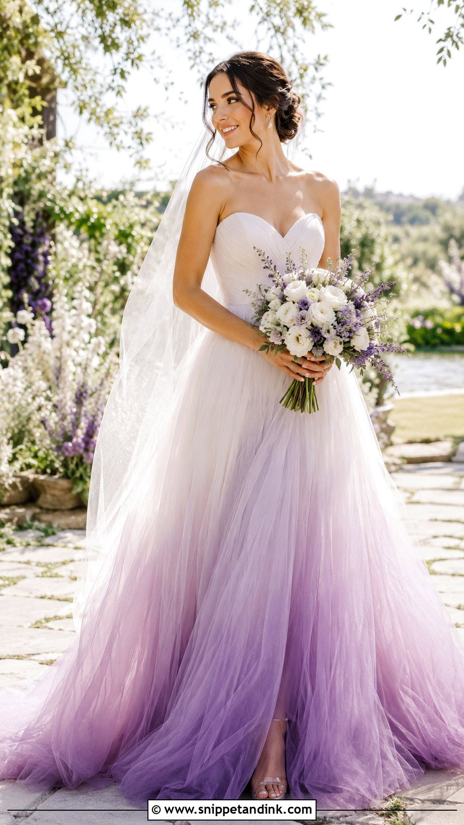 Lavender Ombre Wedding Dress - Snippet and Ink - 30 Lavender Wedding Dress Ideas