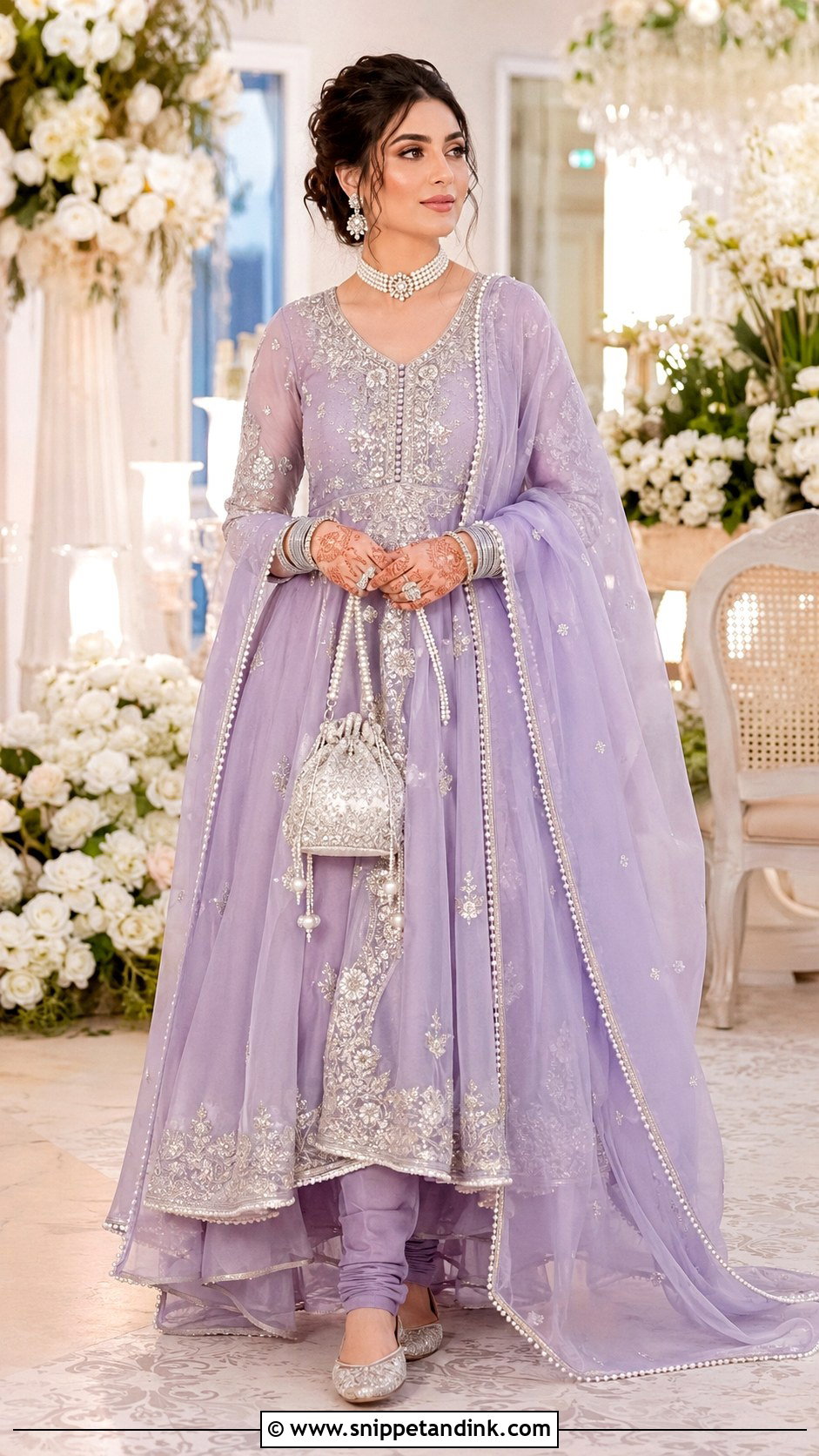 Lavender Organza Punjabi Bridal Suit - Snippet and Ink - 20 Indian Punjabi Bridal Suits
