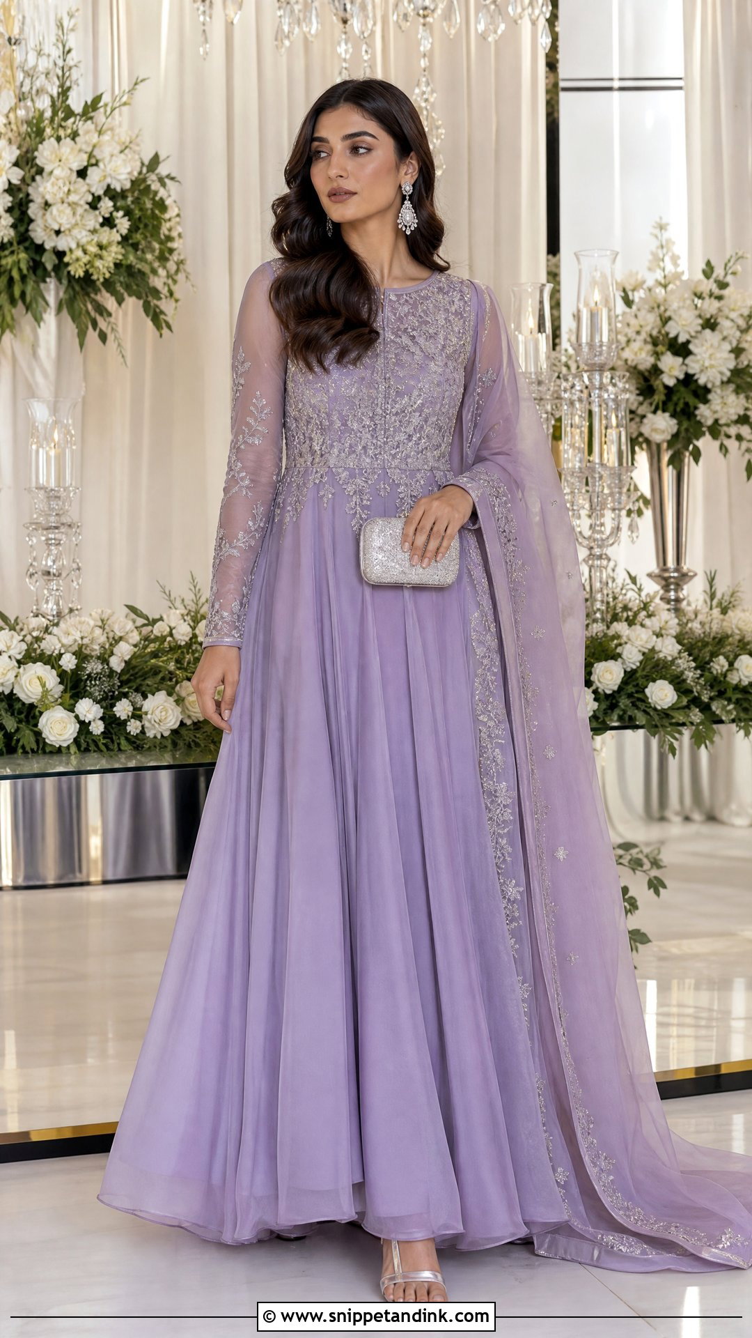Lavender Pakistani Wedding Maxi Dress - Snippet and Ink - 25 Simple Pakistani Wedding Dress Ideas