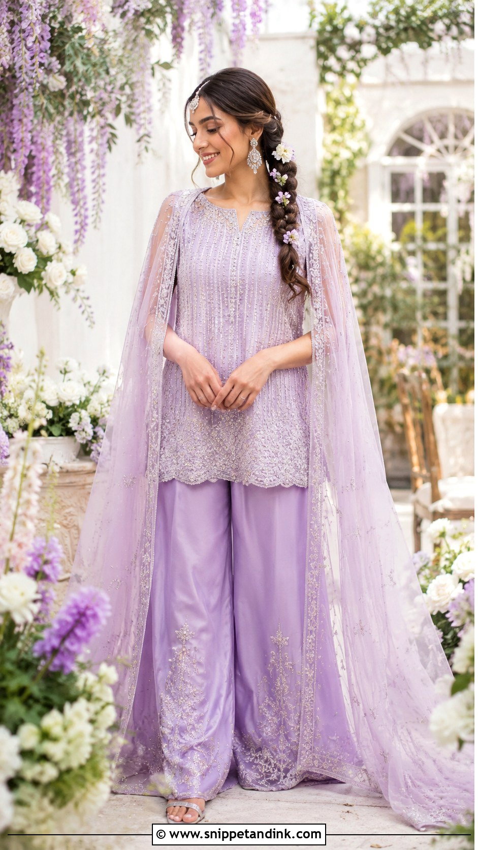 Lavender Palazzo Mehendi Set - Snippet and Ink - 20 Bridal Mehendi Outfits