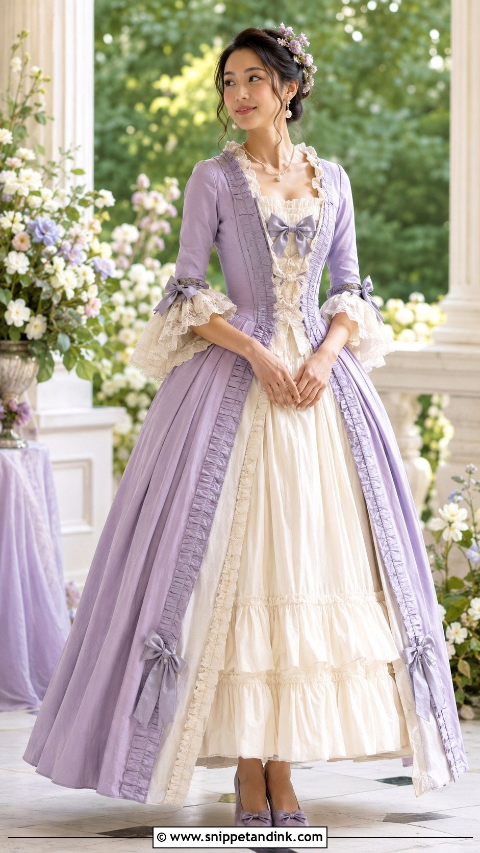 Lavender Pet En LAir Wedding Dress - Snippet and Ink - 20 18th Century Wedding Dress Ideas