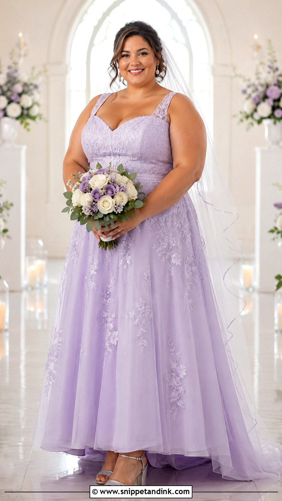 Lavender Plus Size Bridal Dress - Snippet and Ink - 20 Lavender Bridal Dress Ideas