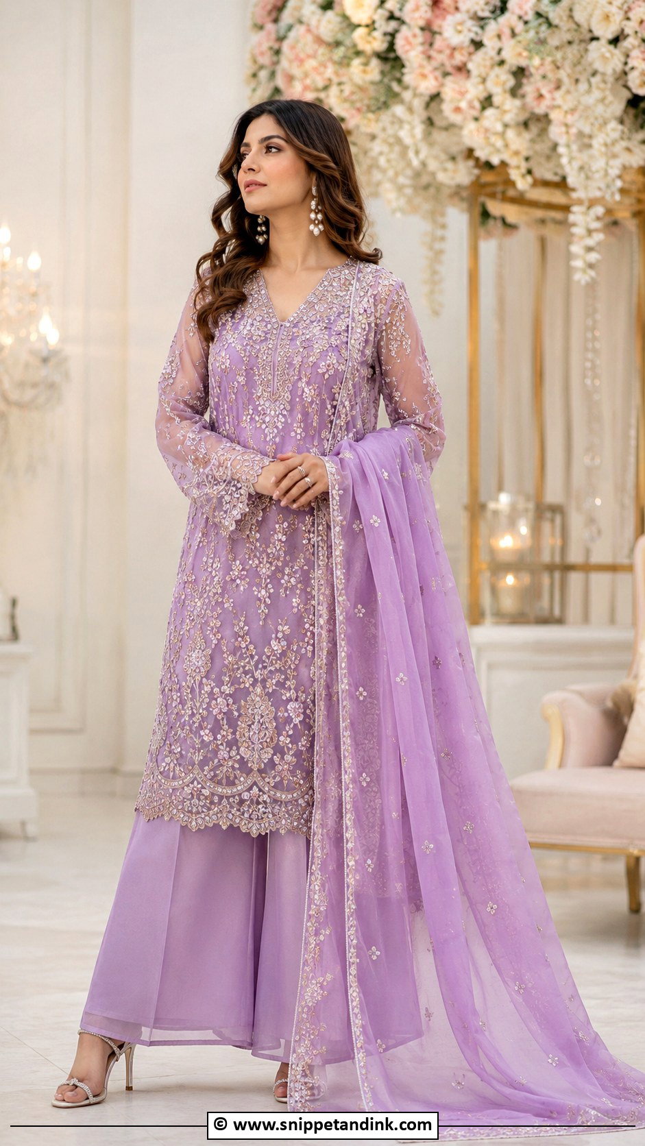 Lavender Punjabi Net Suit - Snippet and Ink - 30 Punjabi Wedding Suit Ideas