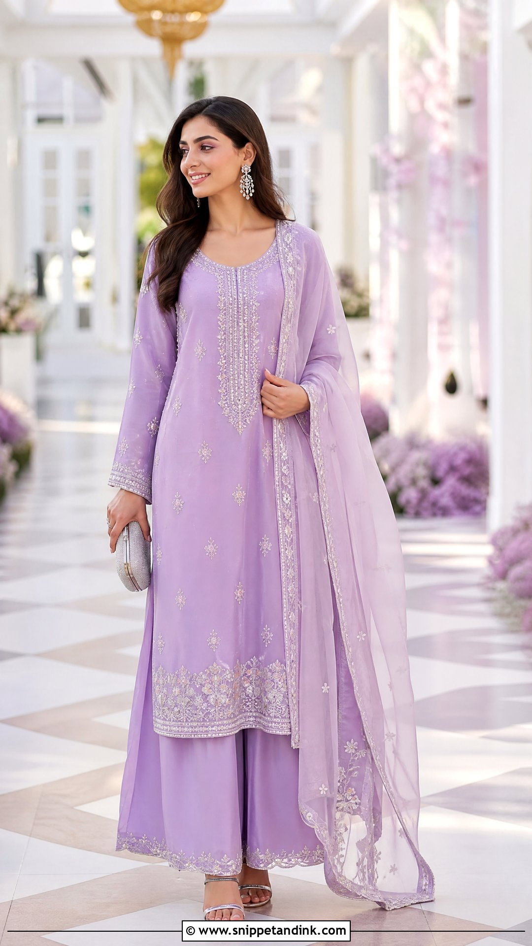 Lavender Punjabi Palazzo Suit For Wedding - Snippet and Ink - 25 Trending Punjabi Suits for Wedding