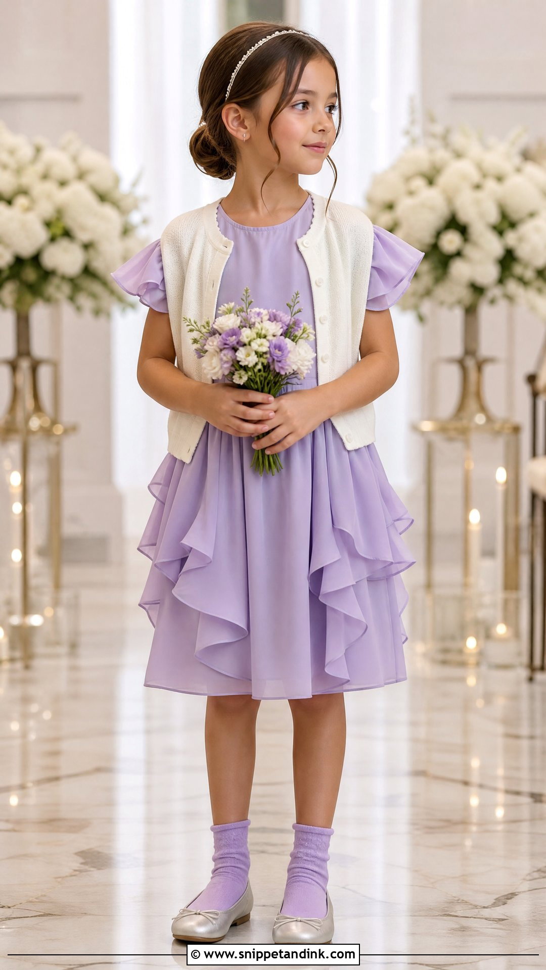 Lavender Ruffle Wedding Outfit - Snippet and Ink - 20 Wedding Outfit for Girls Kids Ideas