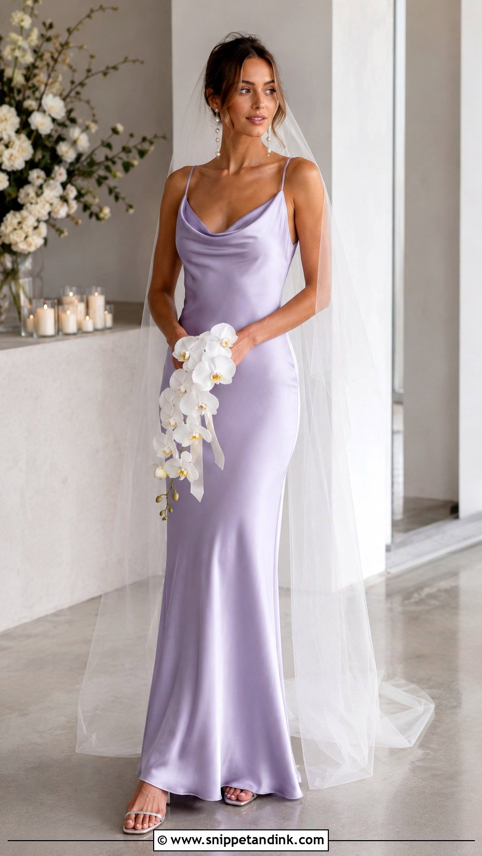 Lavender Satin Slip Wedding Dress - Snippet and Ink - 20 Lavender Wedding Dress the Bride Ideas