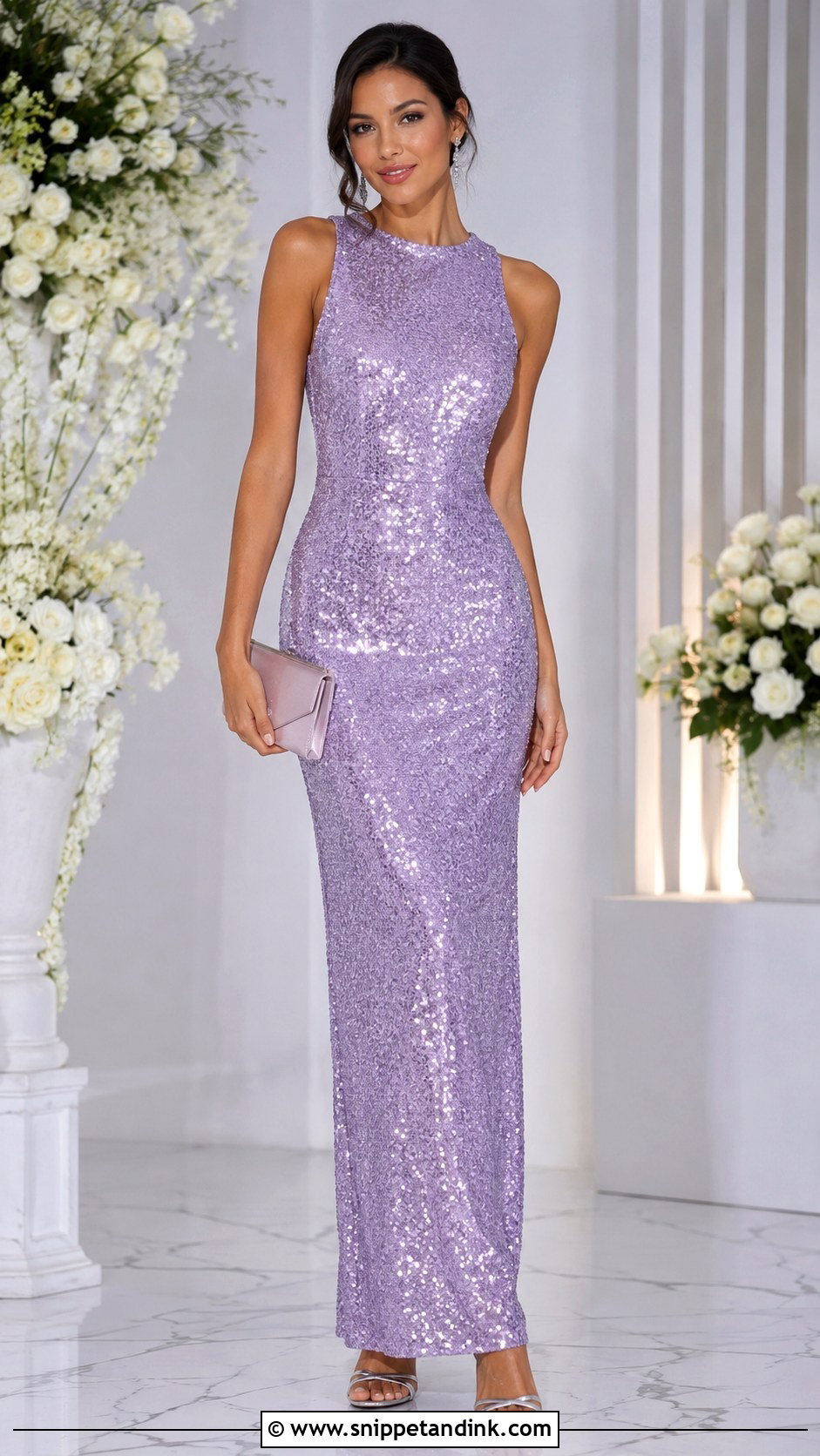 Lavender Sequin Gown - Snippet and Ink - 30 Lavender Gown Ideas