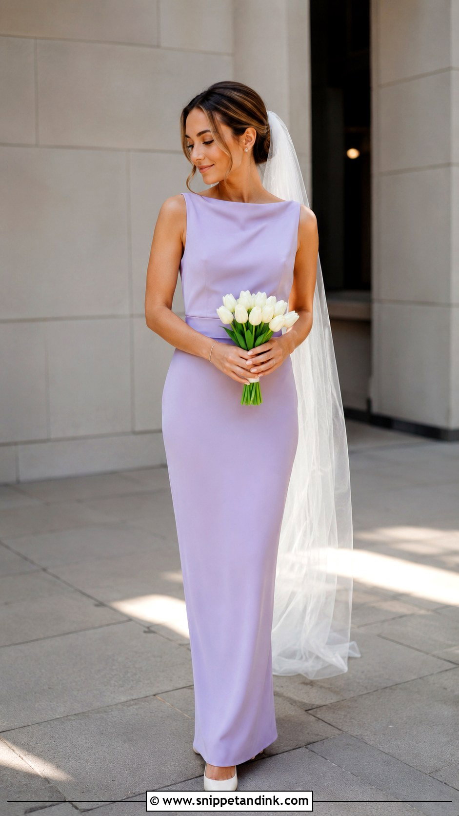 Lavender Sheath Wedding Dress - Snippet and Ink - 30 Lavender Wedding Dress Ideas