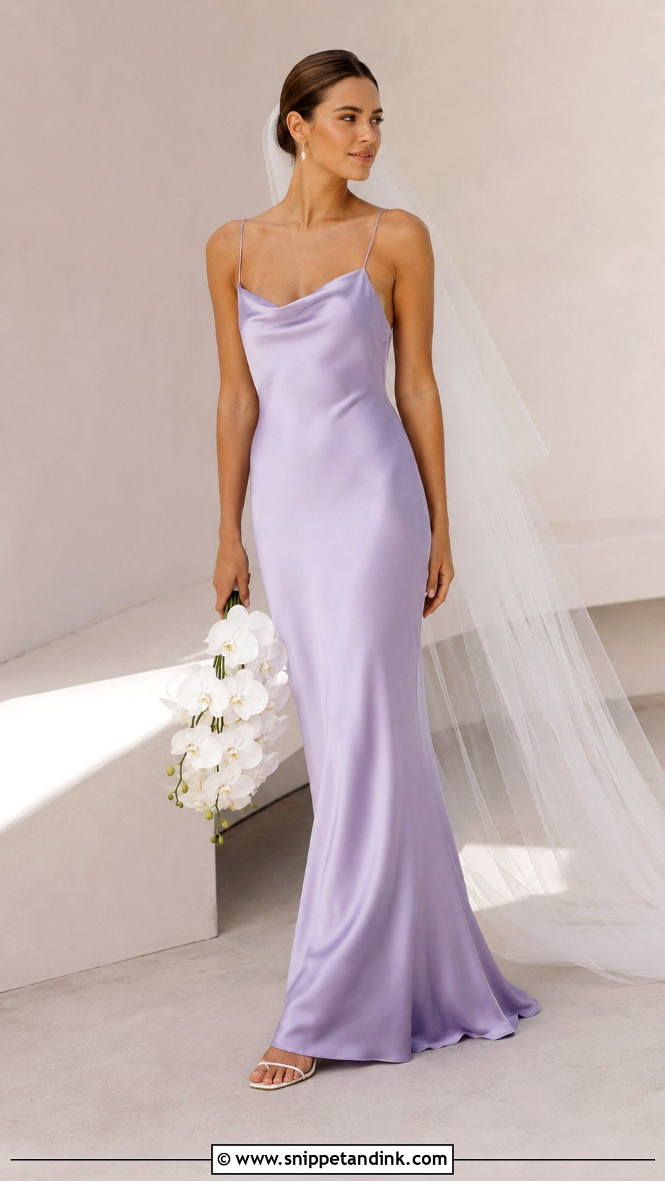 Lavender Slip Wedding Dress - Snippet and Ink - 30 Lavender Wedding Dress Ideas