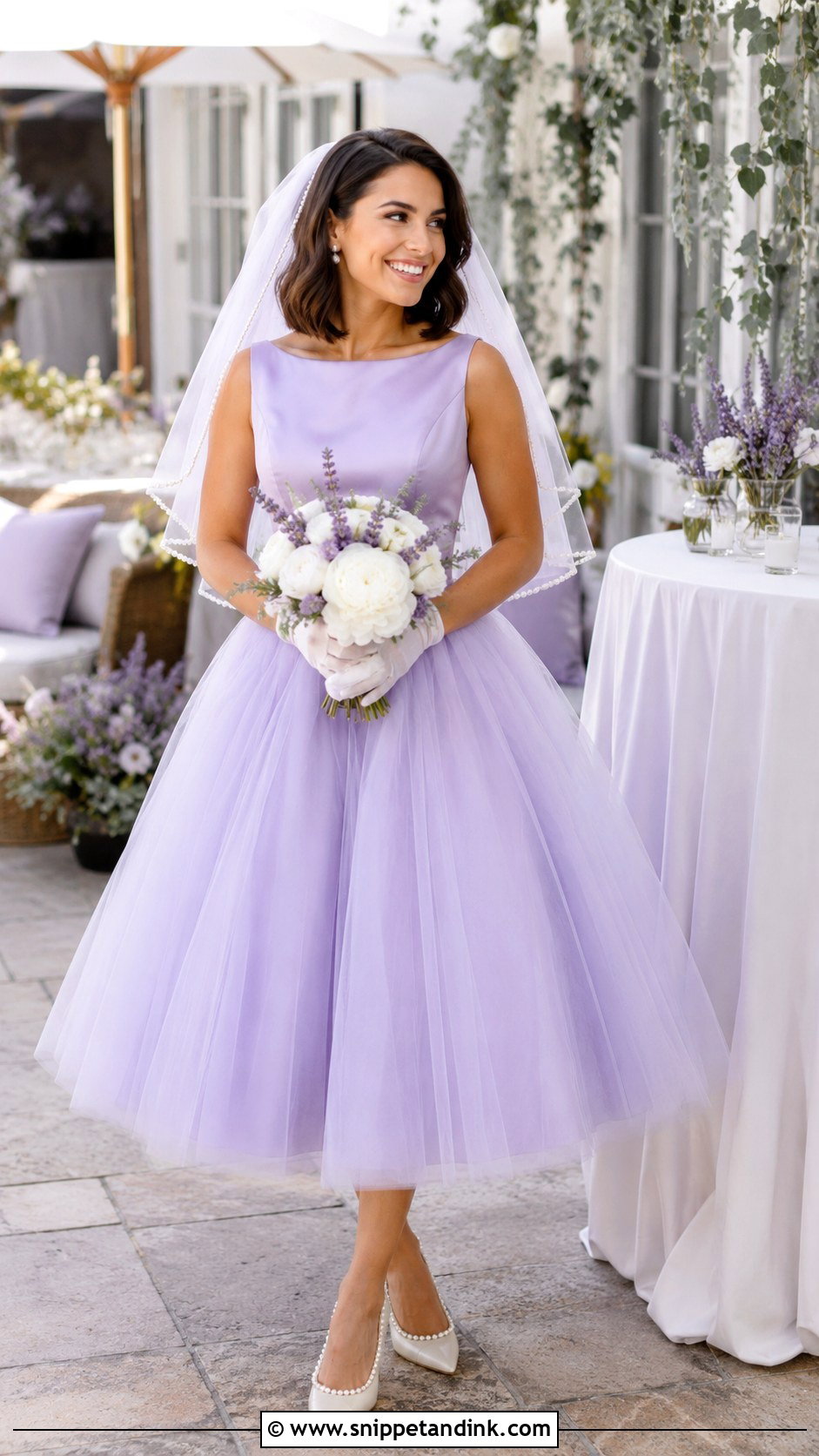 Lavender Tea Length Wedding Dress - Snippet and Ink - 20 Lavender Wedding Dress the Bride Ideas