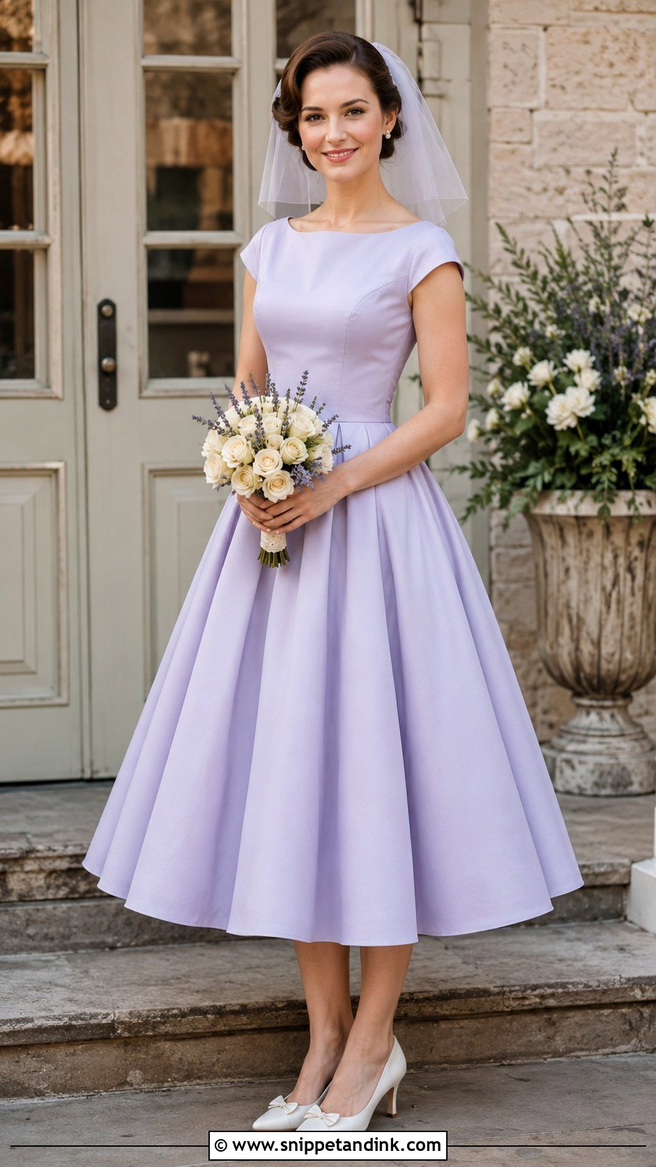 Lavender Tea Length Wedding Dress - Snippet and Ink - 30 Lavender Wedding Dress Ideas