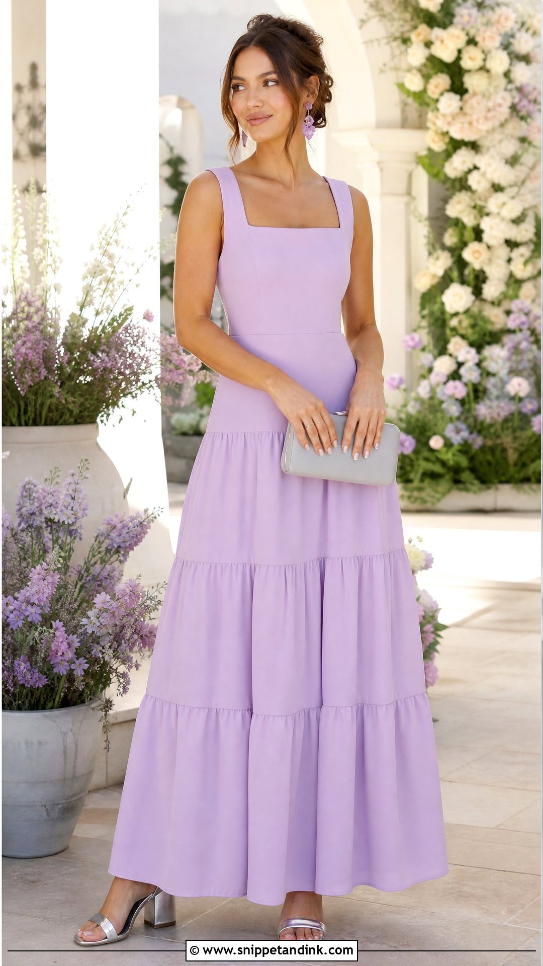 Lavender Tiered Sister of the Bride Dress - Snippet and Ink - 20 Unique Sister of the Bride Dress Ideas