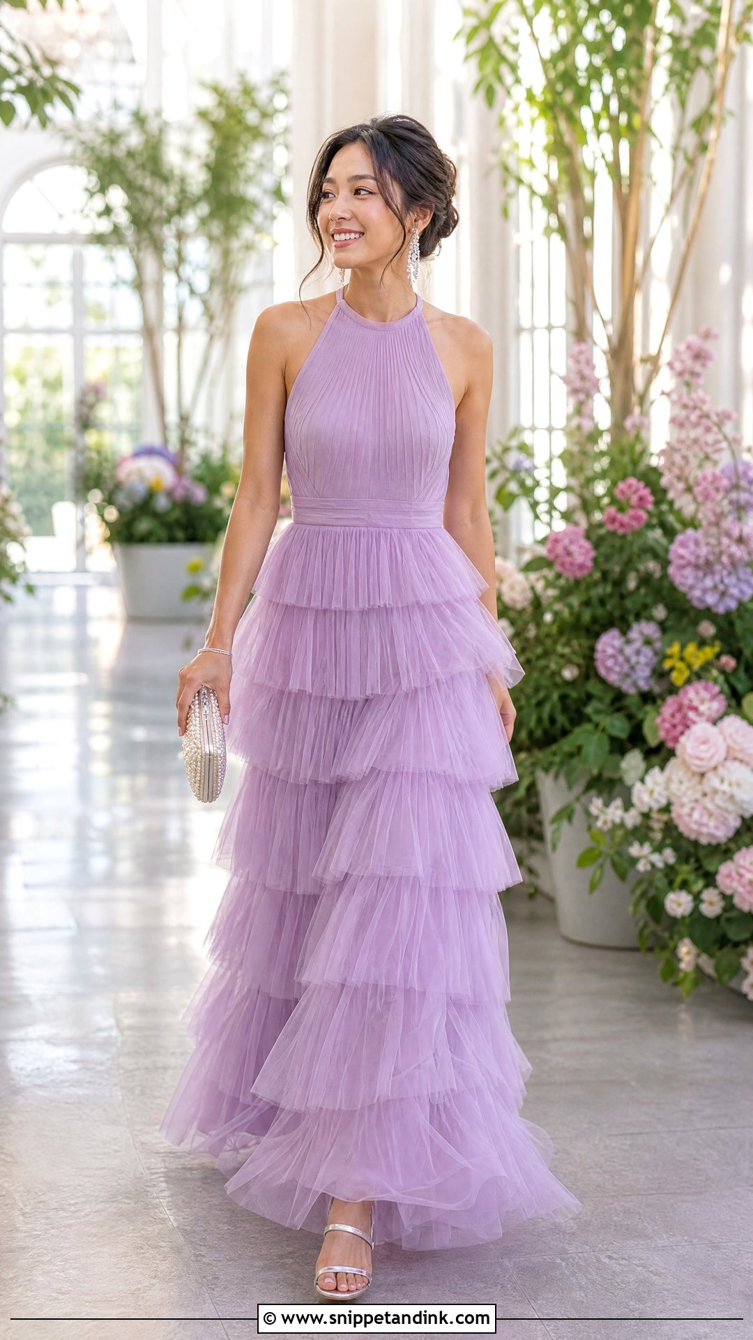 Lavender Tiered Tulle Gown - Snippet and Ink - 20 Tulle Gowns