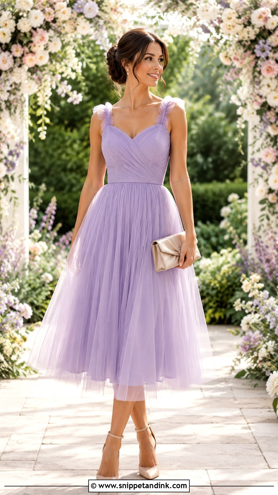 Lavender Tulle Dress Wedding Outfit - Snippet and Ink - 25 Lavender Dress Wedding Outfit Ideas