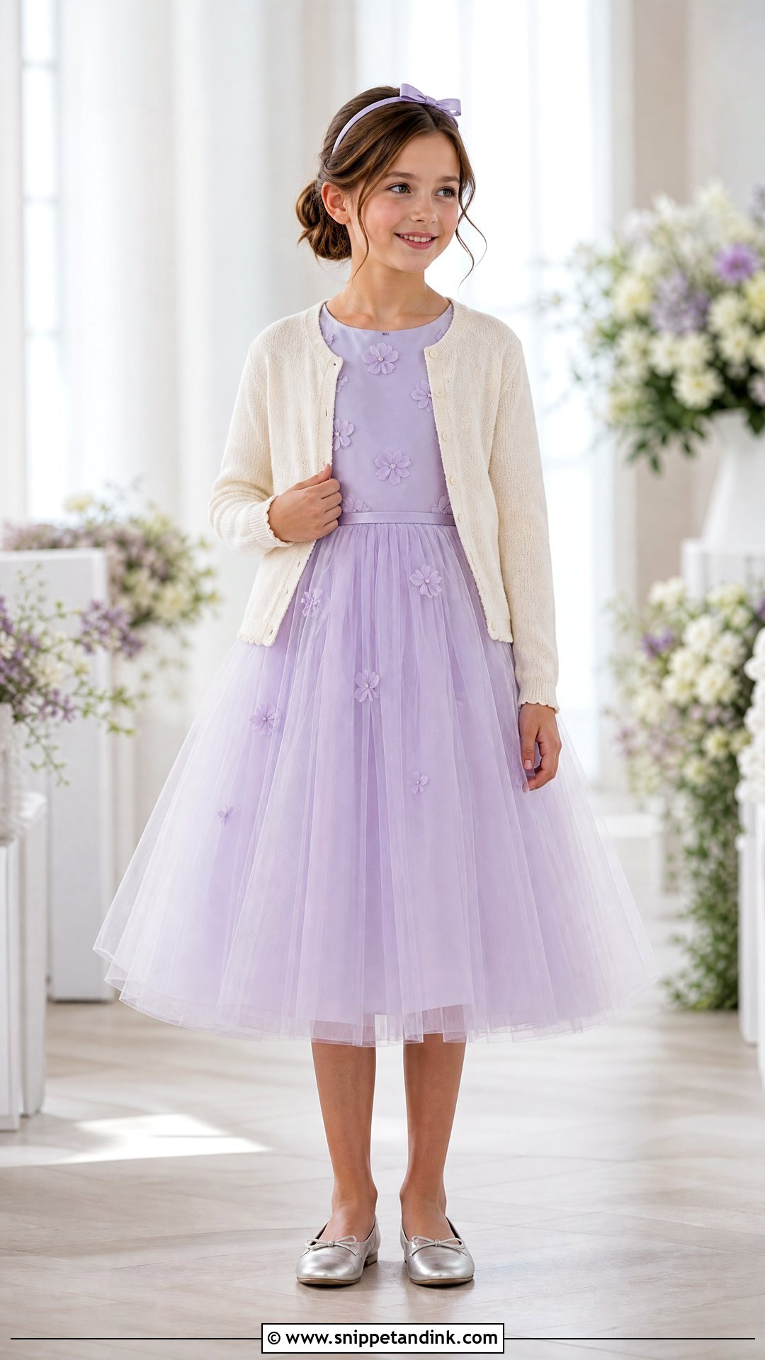 Lavender Tulle Girls Wedding Dress - Snippet and Ink - 20 Girls Kids Wedding Dresses