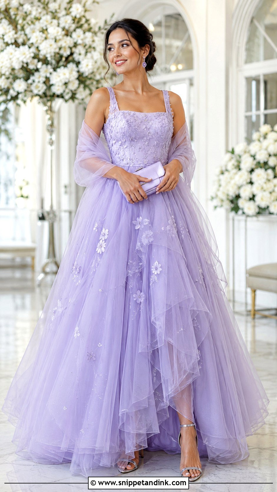 Lavender Tulle Royal Ball Gown - Snippet and Ink - 20 Royal Ball Gown Ideas