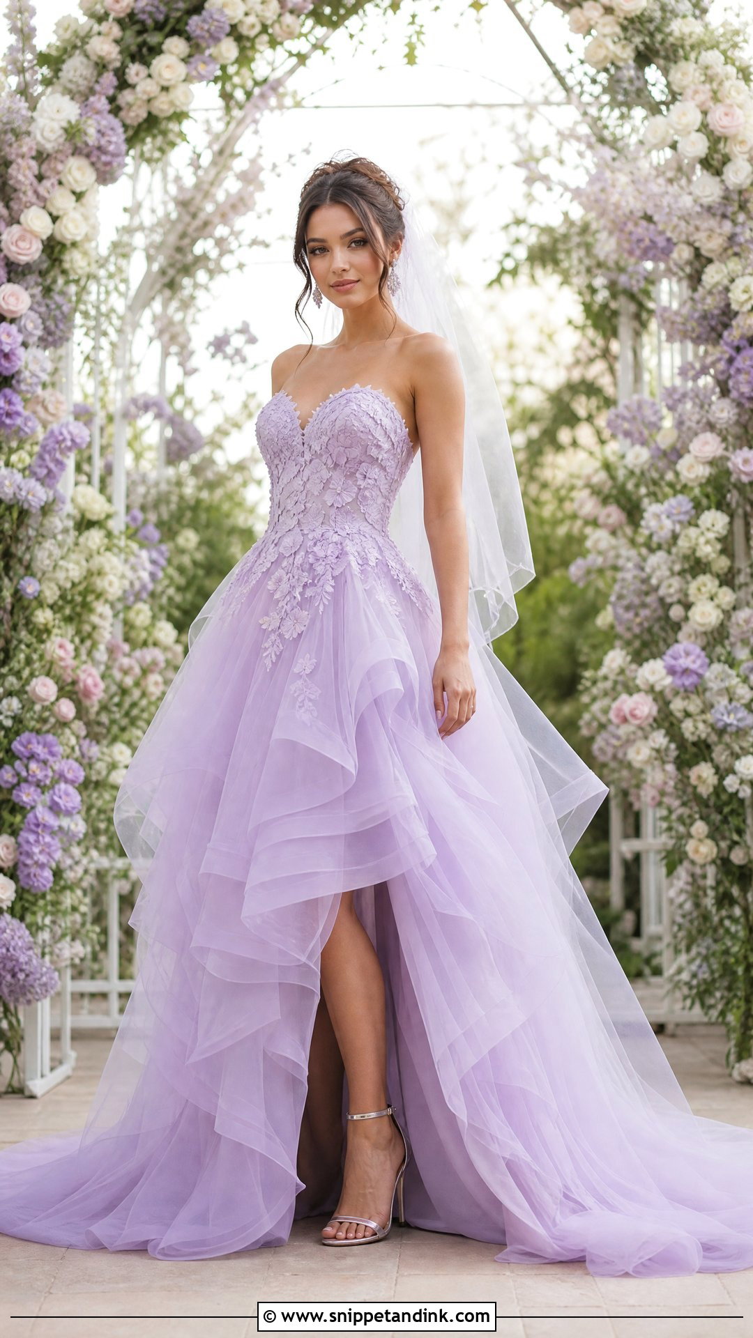Lavender Tulle Wedding Dress - Snippet and Ink - 25 Pastel Wedding Dress Ideas