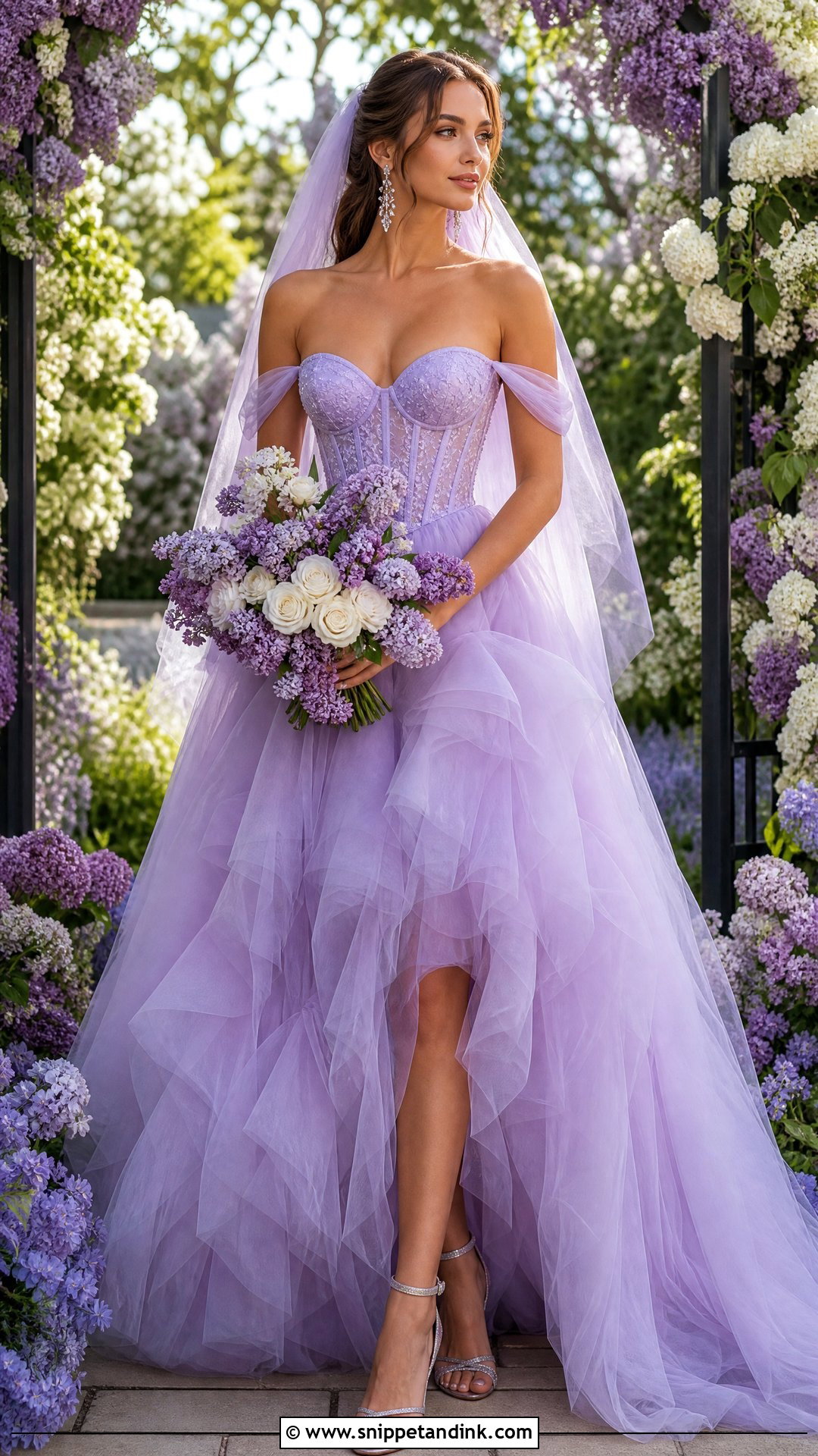 Lavender Tulle Wedding Dress - Snippet and Ink - 20 Pastel Wedding Dresses