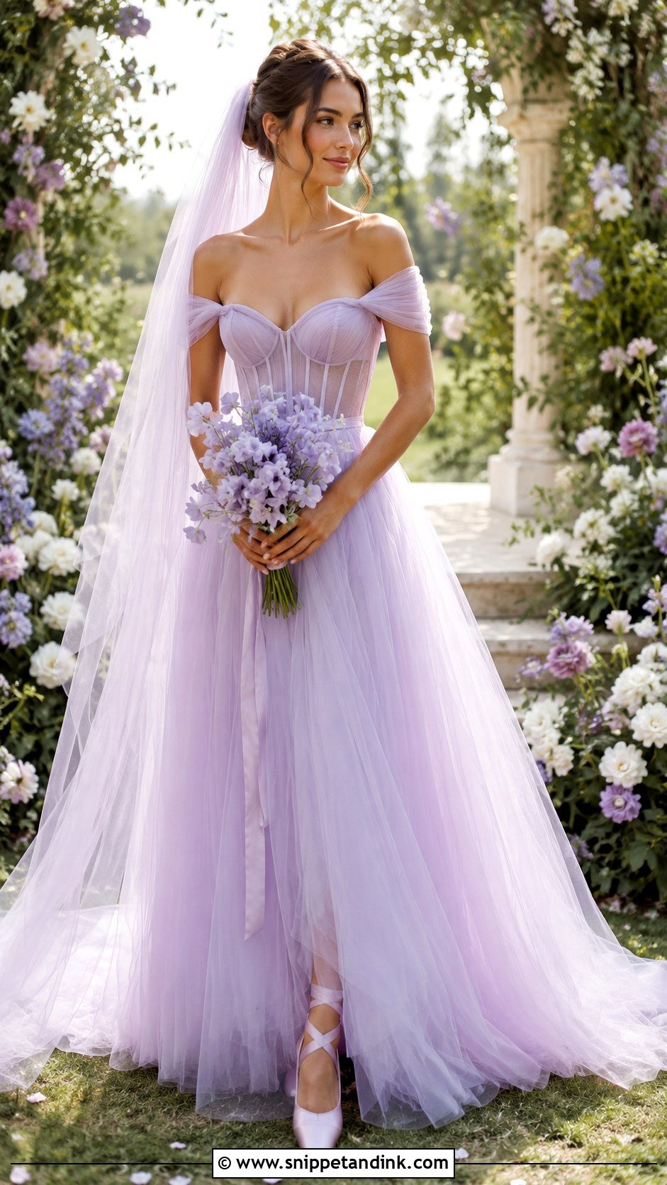 Lavender Tulle Wedding Dress - Snippet and Ink - 30 Lavender Wedding Dress Ideas