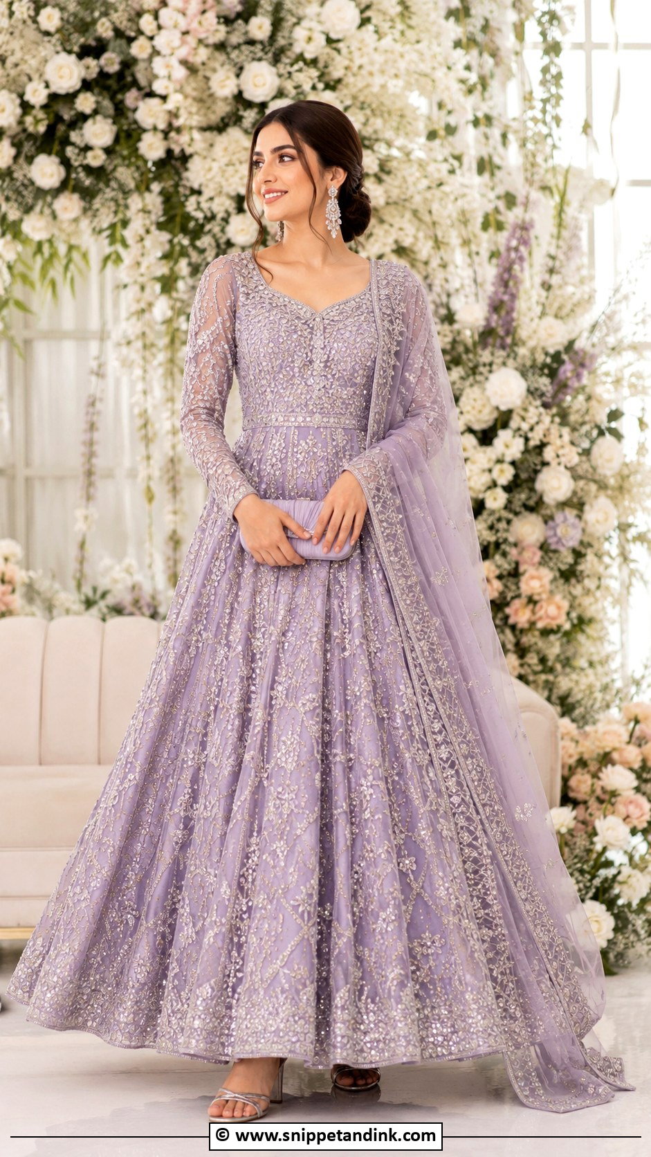 Lavender Valima Bridal Pishwas - Snippet and Ink - 30 Valima Bridal Dress Pakistan Ideas