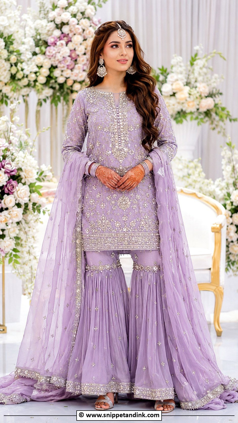 Lavender Walima Gharara Dress - Snippet and Ink - 35 Walima Dresses Pakistani Brides