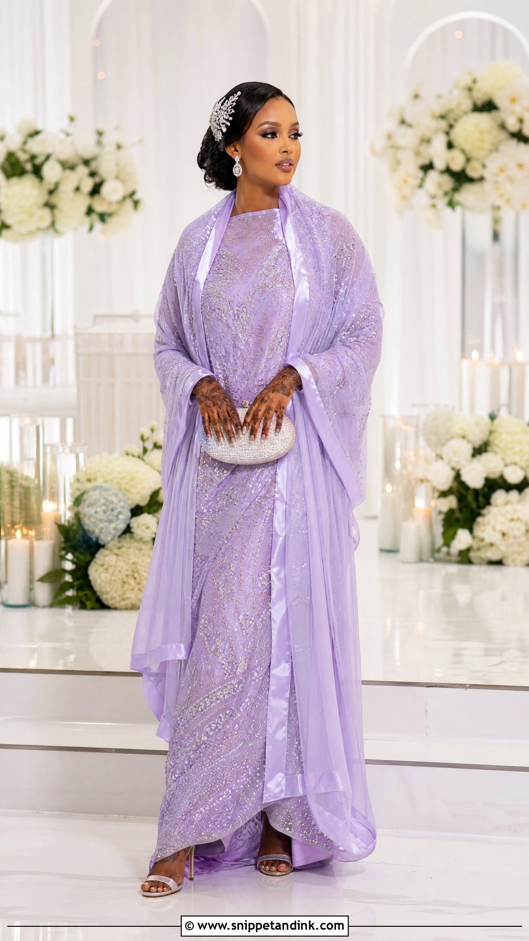 Lavender Wedding Dirac With Iridescent Crystals - Snippet and Ink - 20 Wedding Dirac Ideas