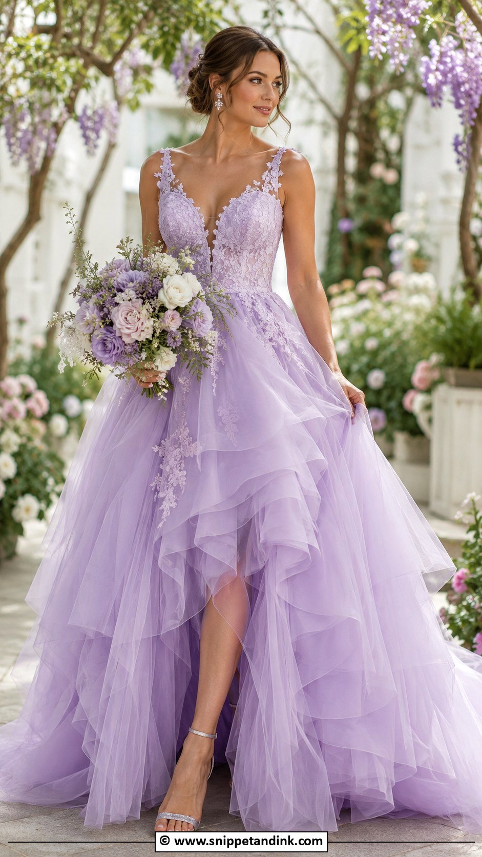 Lavender Wedding Dress - Snippet and Ink - 25 Colourful Wedding Dress Ideas