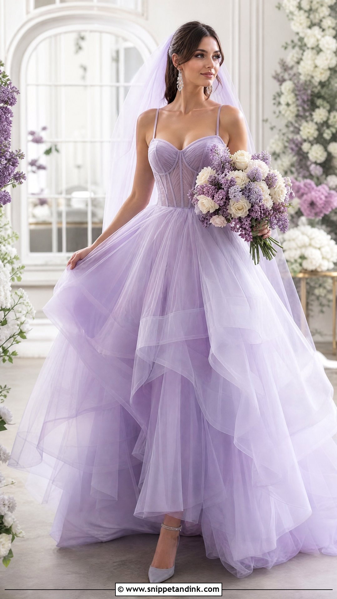 Lavender Wedding Dress - Snippet and Ink - 20 Wedding Dress Colors