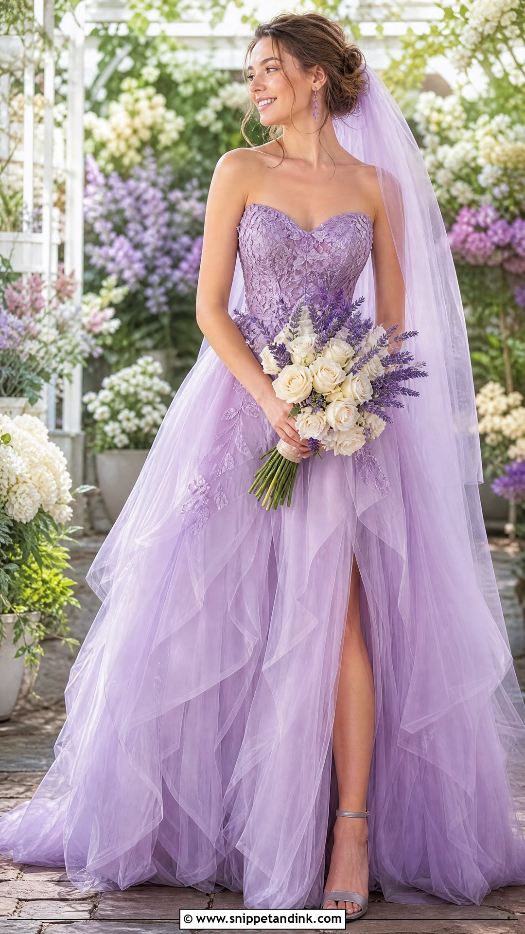 Lavender Wedding Dress - Snippet and Ink - 20 Wedding Dresses Not White Colour