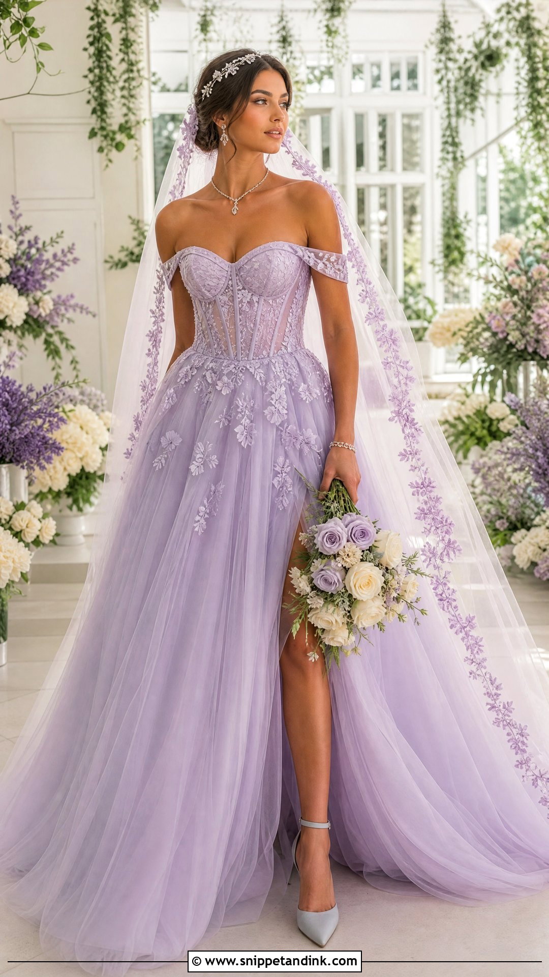 Lavender Wedding Dress - Snippet and Ink - 20 Non White Wedding Dress Colour Ideas