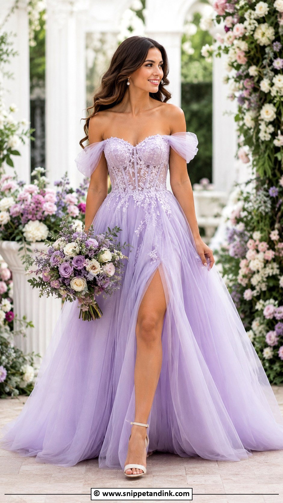 Lavender Wedding Dress - Snippet and Ink - 30 Colored Wedding Dresses