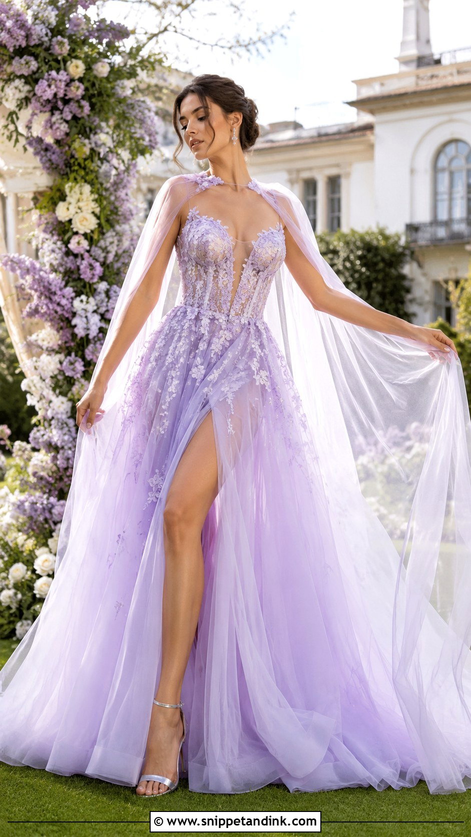 Lavender Wedding Dress - Snippet and Ink - 20 Different Color Wedding Dresses