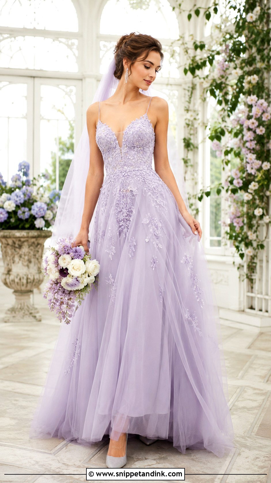 Lavender Wedding Dress - Snippet and Ink - 20 Alternative Wedding Dress Color Ideas