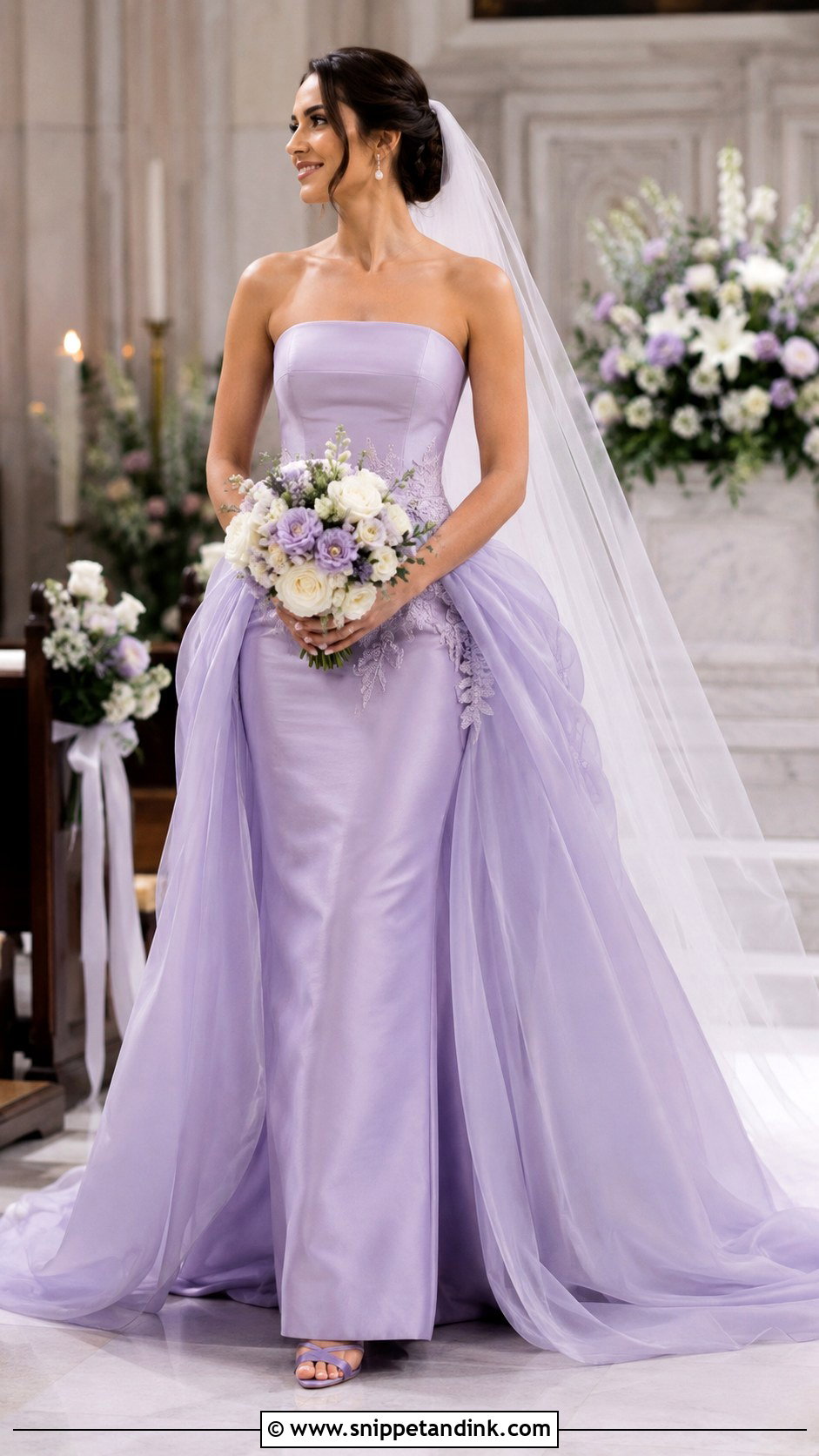 Lavender Wedding Dress With Overskirt - Snippet and Ink - 20 Lavender Wedding Dress the Bride Ideas