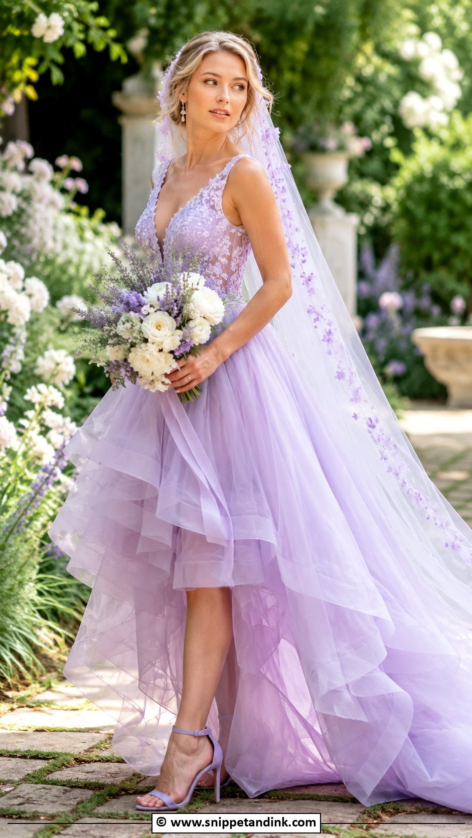 Lavender Wedding Dress - Snippet and Ink - 25 Color Wedding Dress Ideas