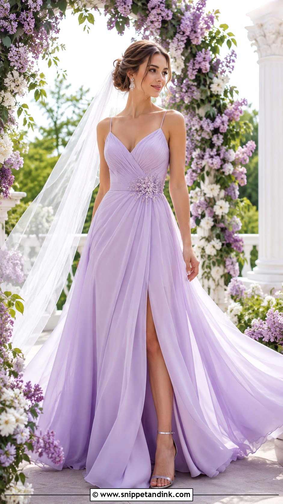 Lavender Wedding Gown - Snippet and Ink - 25 Colored Wedding Gowns