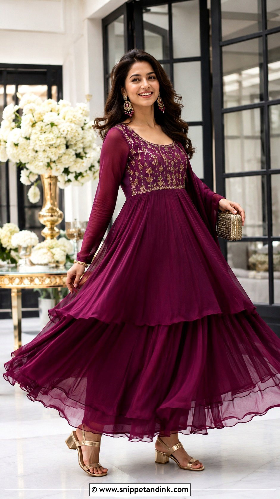 Layered Anarkali Dress - Snippet and Ink - 20 Grand Anarkali Dress Ideas