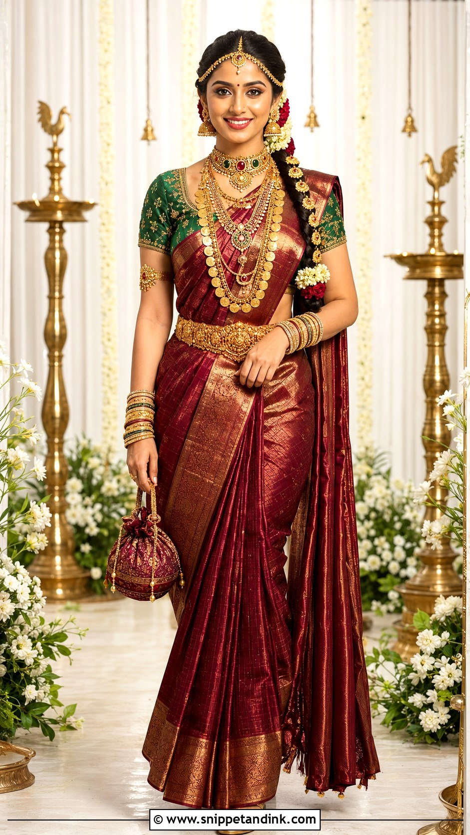 Layered Gold GSB Konkani Bride - Snippet and Ink - 20 Gsb Konkani Bride Ideas