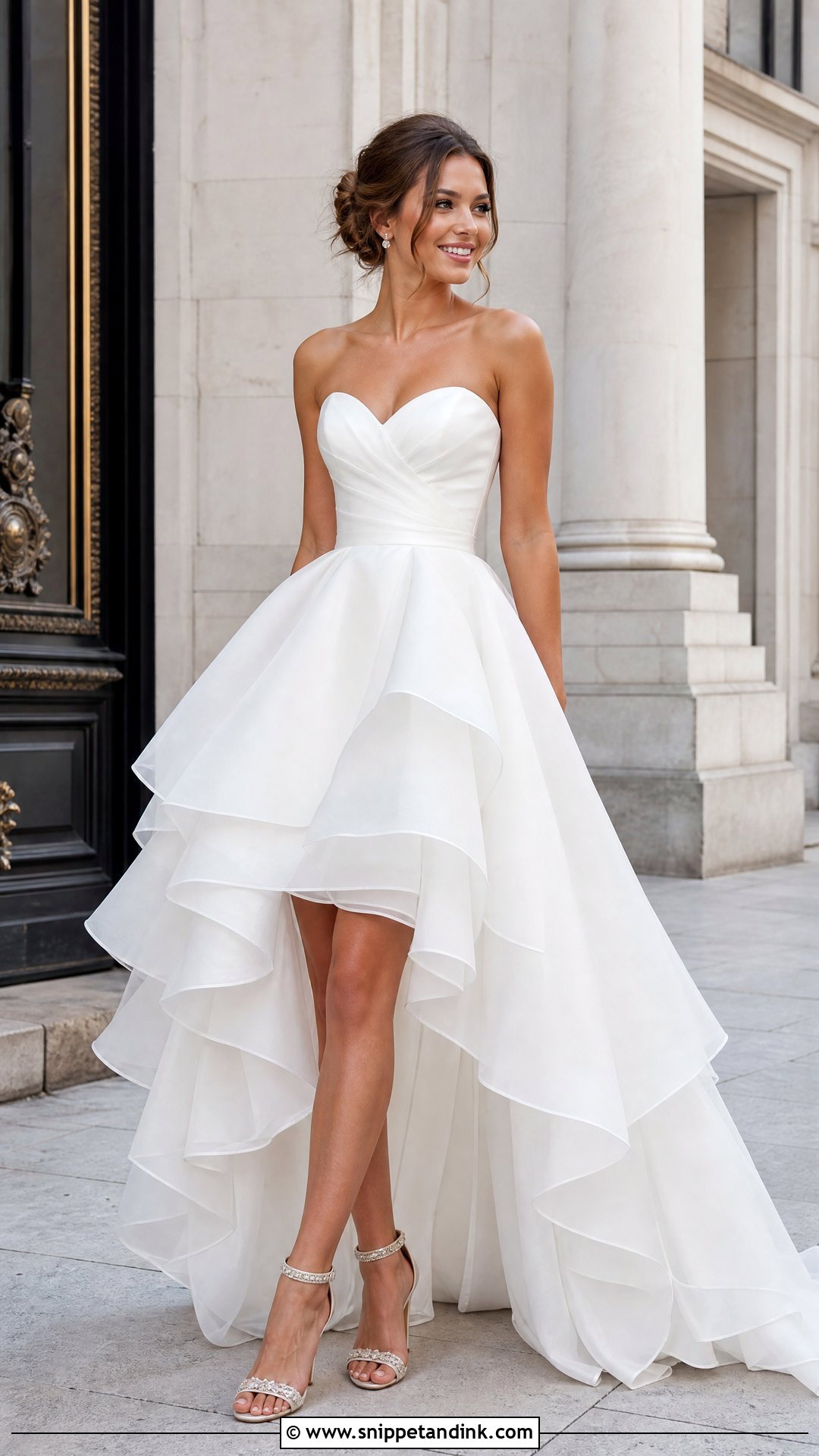 Layered High Low Wedding Dress - Snippet and Ink - 25 Layered Wedding Dress Ideas