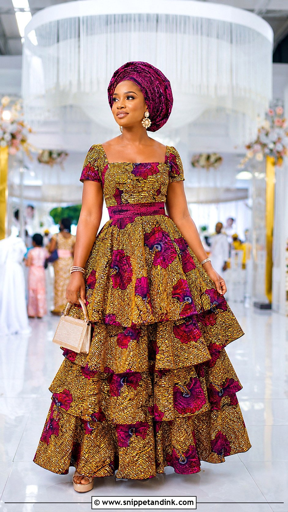 Layered Maxi Flay Ankara Gown - Snippet and Ink - 20 Flay Ankara Gown Ideas