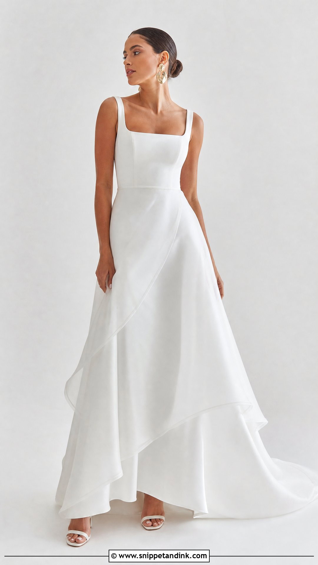 Layered Minimal Wedding Dress - Snippet and Ink - 25 Layered Wedding Dress Ideas